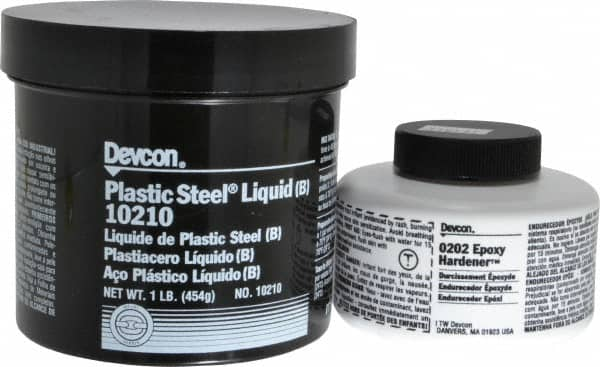 Devcon - 1 Lb Pail Two Part Epoxy - 45 min Working Time, Series Plastic Steel - Strong Tooling