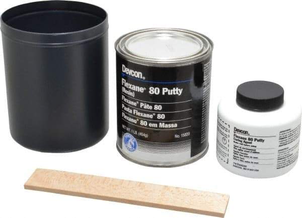 Devcon - 1 Lb Kit Black Urethane Putty - 120°F (Wet), 180°F (Dry) Max Operating Temp, 15 min Tack Free Dry Time - Strong Tooling