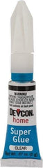 Devcon - 0.07 oz Tube Clear Instant Adhesive - Bonds to Ceramic, Glass, Metal, Plastic & Vinyl - Strong Tooling