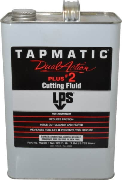 LPS - Tapmatic Plus #2, 1 Gal Bottle Cutting & Tapping Fluid - Synthetic, For Boring, Broaching, Drawing, Drilling, Engraving, Facing, Finishing, Grinding, Milling, Reaming, Sawing, Stamping, Tapping, Threading, Turning - Strong Tooling