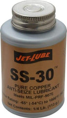 Jet-Lube - 0.25 Lb Can High Temperature Anti-Seize Lubricant - Copper, -65 to 1,800°F, Copper Colored, Water Resistant - Strong Tooling