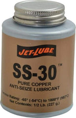 Jet-Lube - 0.5 Lb Can High Temperature Anti-Seize Lubricant - Copper, -65 to 1,800°F, Copper Colored, Water Resistant - Strong Tooling