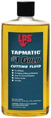 LPS - Tapmatic #1 Gold, 1 Pt Bottle Cutting & Tapping Fluid - Straight Oil, For Boring, Broaching, Drilling, Engraving, Facing, Milling, Reaming, Sawing, Tapping, Threading, Turning - Strong Tooling