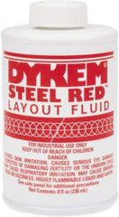 Dykem - Red Layout Fluid - 8 Ounce Brush Top Can - Strong Tooling