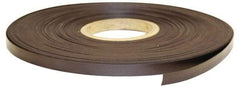 Mag-Mate - 100' Long x 3/4" Wide x 1/32" Thick Flexible Magnetic Strip - 6 Lb Max Pull Force, 3 Linear Ft/Lb Magnetic Pull Force, Plain Back - Strong Tooling