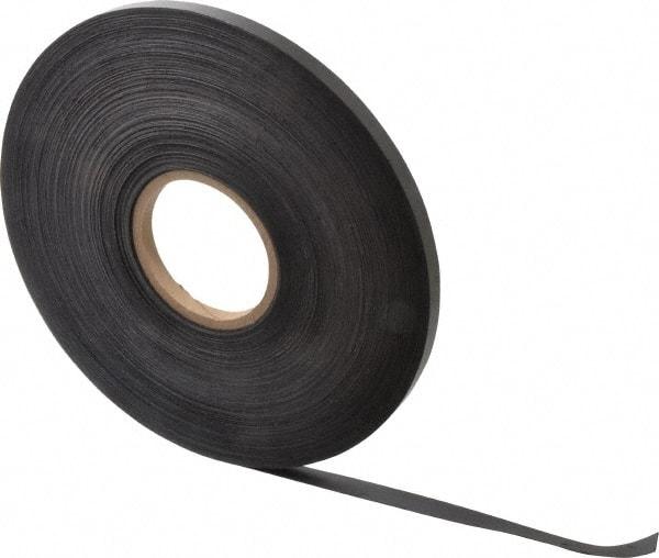 Mag-Mate - 200' Long x 1/2" Wide x 1/32" Thick Flexible Magnetic Strip - 4 Lb Max Pull Force, 2 Linear Ft/Lb Magnetic Pull Force, Plain Back - Strong Tooling