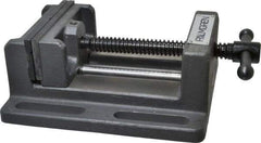 Palmgren - 4" Jaw Opening Capacity x 1-3/4" Throat Depth, Horizontal Drill Press Vise - 4" Wide Jaw, Stationary Base, Standard Speed, 7-1/2" OAL x 2-7/8" Overall Height - Strong Tooling