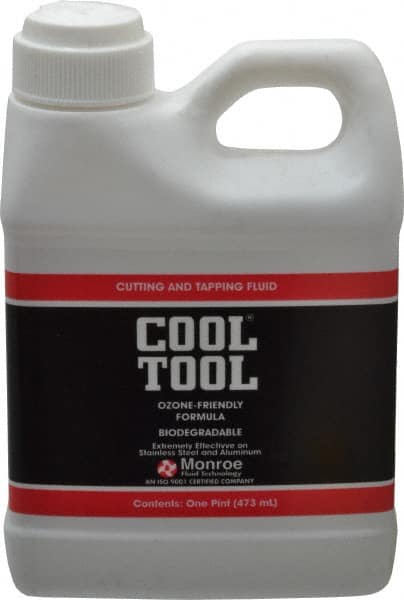 Monroe Fluid Technology - Cool Tool, 1 Pt Can Cutting & Tapping Fluid - Straight Oil, For Blanking, Boring, Broaching, Drilling, Hobbing, Milling, Reaming, Tapping, Turning - Strong Tooling