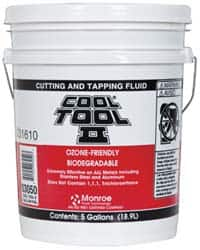 Monroe Fluid Technology - Cool Tool II, 5 Gal Pail Cutting & Tapping Fluid - Straight Oil, For Blanking, Boring, Broaching, Drilling, Hobbing, Milling, Reaming, Tapping, Turning - Strong Tooling