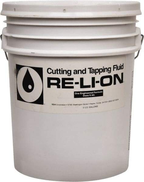 Made in USA - Re-Li-On, 5 Gal Pail Cutting & Tapping Fluid - Naphthenic Oil Based, For Machining, Turning - Strong Tooling