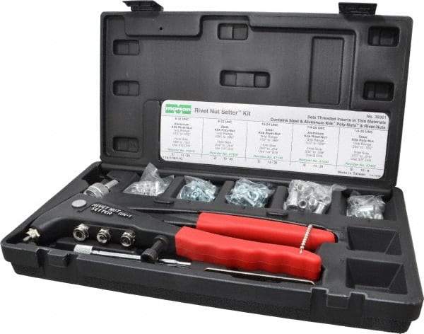 Value Collection - 104 Piece Steel Manual Rivet Nut Tool Kit - #6-32, #10-24" Thread - Strong Tooling