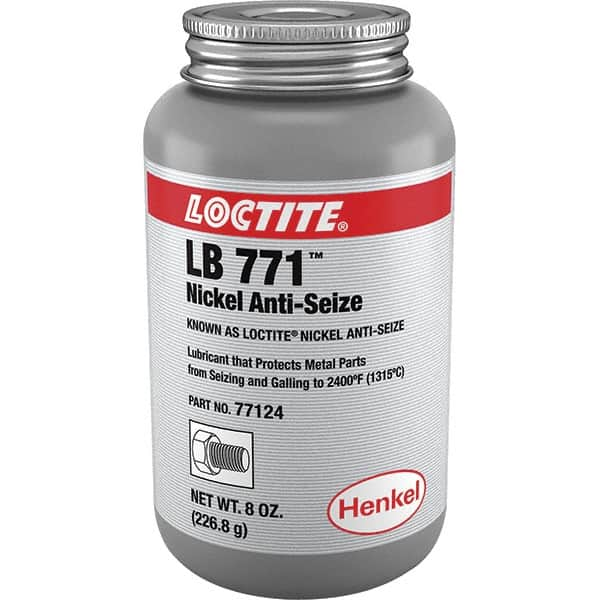 Loctite - 8 oz Can High Temperature Anti-Seize Lubricant - Nickel, -54 to 2,399°F, Silver Colored, Water Resistant - Strong Tooling