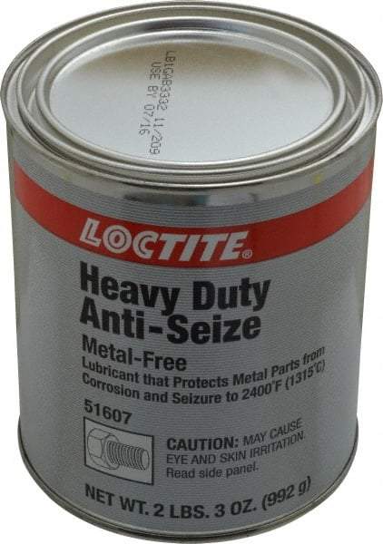 Loctite - 35 oz Can General Purpose Anti-Seize Lubricant - Calcium Fluoride/Graphite, -29 to 2,399°F, Gray, Water Resistant - Strong Tooling