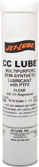 Jet-Lube - 14 oz Cartridge Synthetic General Purpose Grease - Clear, Food Grade, 400°F Max Temp, NLGIG 1-1/2, - Strong Tooling