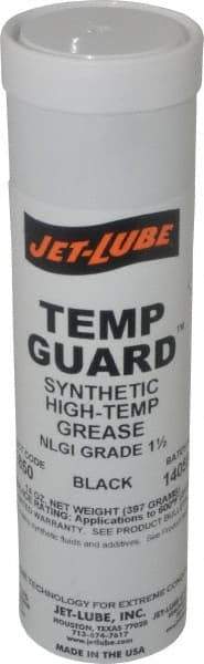 Jet-Lube - 14 oz Cartridge Graphite High Temperature Grease - Black, High/Low Temperature, 600°F Max Temp, NLGIG 1-1/2, - Strong Tooling