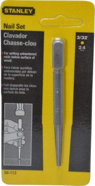 Stanley - Nail Punch - 4" OAL, Steel - Strong Tooling