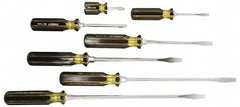 Stanley - 7 Piece Slotted Screwdriver Set - Bit Sizes: Philips 1/4 to 3/8" - Strong Tooling