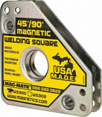 Mag-Mate - 3-3/4" Wide x 3/4" Deep x 3-3/4" High, Rare Earth Magnetic Welding & Fabrication Square - 60 Lb Average Pull Force - Strong Tooling