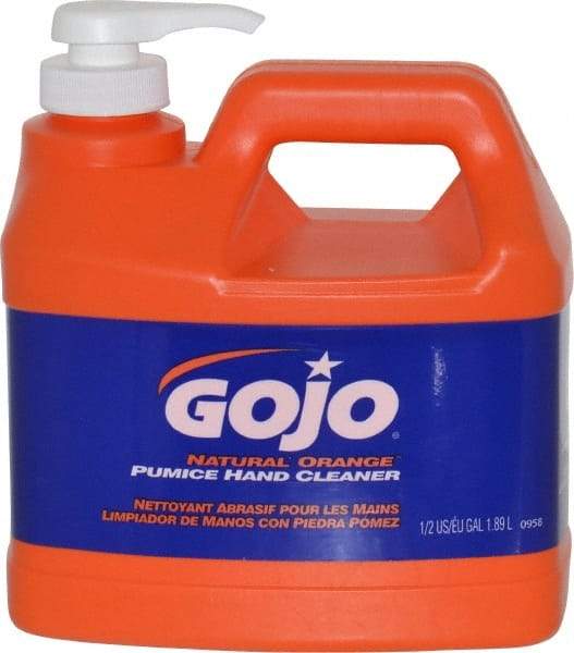 GOJO - 1/2 Gal Pump Bottle Liquid Hand Cleaner - General Duty, Orange Scent - Strong Tooling