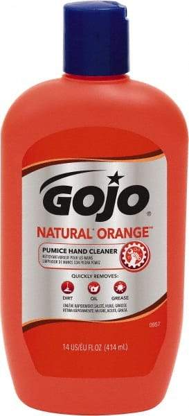 GOJO - 14 oz Squeeze Bottle Liquid Hand Cleaner - General Duty, Orange Scent, W/Pumice - Strong Tooling