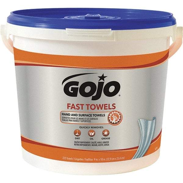 GOJO - Pre-Moistened Hand Cleaning Wipes - Center Pull, 11" x 7-3/4" Sheet Size, Blue - Strong Tooling