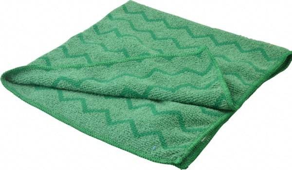 Rubbermaid - Dry Microfiber Wipes - 20" x 20" Sheet Size, Green - Strong Tooling