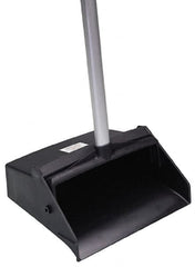 Ability One - 12" Wide Upright Dustpan - 32" Aluminum Handle - Strong Tooling