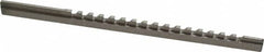 Value Collection - 3/32" Keyway Width, Style B, Keyway Broach - High Speed Steel, Bright Finish, 3/16" Broach Body Width, 19/64" to 1-11/16" LOC, 6-3/4" OAL - Strong Tooling