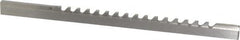 Value Collection - 1/8" Keyway Width, Style B, Keyway Broach - High Speed Steel, Bright Finish, 3/16" Broach Body Width, 19/64" to 1-11/16" LOC, 6-3/4" OAL - Strong Tooling