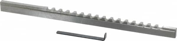 Value Collection - 5/32" Keyway Width, Style B, Keyway Broach - High Speed Steel, Bright Finish, 3/16" Broach Body Width, 19/64" to 1-11/16" LOC, 6-3/4" OAL - Strong Tooling