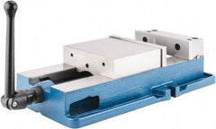 Interstate - 8" Jaw Width, 8" Jaw Opening Capacity, Horizontal Stationary Machine Vise - Manual Operation, 11,250 Lb Capacity, 1 Station, 20" Long x 6.1" High x 1-15/16" Deep, 1-15/16" Jaw Height, Cast Iron - Strong Tooling