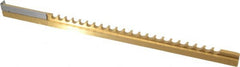 Dumont Minute Man - 3/16" Keyway Width, Style C, Keyway Broach - TiN Finish, 3/8" Broach Body Width, 11-3/4" OAL - Strong Tooling