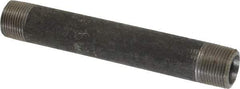 Made in USA - Schedule 80, 3/4" Diam x 6-1/2" Long Black Pipe Nipple - Threaded - Strong Tooling