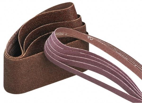 Norton - 1/4" Wide x 18" OAL, 80 Grit, Aluminum Oxide Abrasive Belt - Aluminum Oxide, Medium, Coated - Strong Tooling