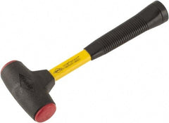 NUPLA - 16 oz Head 1-5/8" Face Diam Urethane Dead Blow Hammer - 12-1/2" OAL, Fiberglass Handle - Strong Tooling