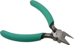 Xcelite - 4" OAL, 20 AWG Capacity, Full-Flush Diagonal Cutter - 5/8" Jaw Length x 37/64" Jaw Width, Relieved Tapered Head, ESD Cushion Handle - Strong Tooling