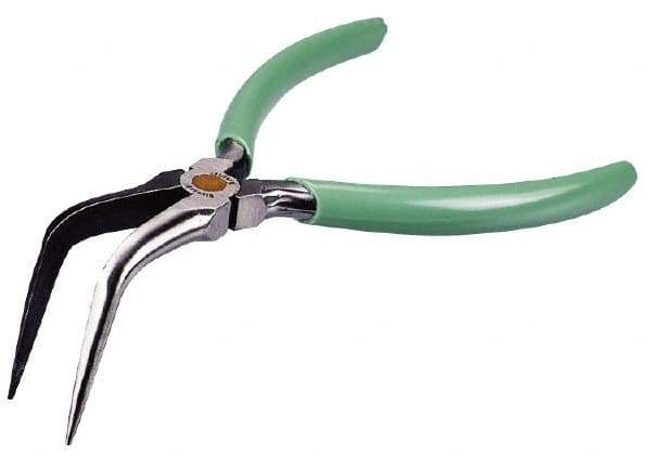 Xcelite - 6" Long, 23/64" Jaw Length, Smooth Jaw, Long Nose/Bent Nose Plier - Strong Tooling