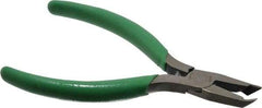 Xcelite - 4-1/2" OAL, Flush End Cutting Pliers - 29/32" Jaw Length x 1/2" Jaw Width, Angled Tip Head, ESD Cushion Handle - Strong Tooling