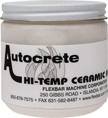 Flexbar - 1 Lb Jar White Ceramic Filler/Repair Caulk - 3000°F Max Operating Temp, 24 hr Full Cure Time - Strong Tooling