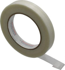 Intertape - 3/4" x 60 Yd Natural (Color) Rubber Adhesive Strapping Tape - Polyethylene Film Backing, 4 mil Thick, 100 Lb Tensile Strength, Series RG300 - Strong Tooling