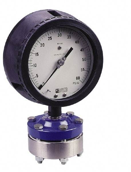 Value Collection - 30 Max psi, 4-1/2 Inch Dial Diameter, Polypropylene Pressure Gauge Guard and Isolator - 0.5% Accuracy - Strong Tooling