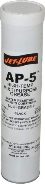 Jet-Lube - 14 oz Cartridge Moly-Disulfide Extreme Pressure Grease - Black, Extreme Pressure & High Temperature, 550°F Max Temp, NLGIG 2, - Strong Tooling