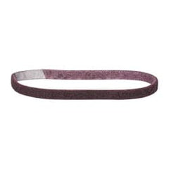 Norton - 1/2" Wide x 18" OAL, Aluminum Oxide Abrasive Belt - Aluminum Oxide, Medium, Nonwoven, Series STE - Strong Tooling