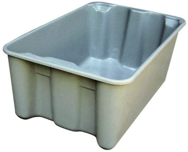 MFG Tray - 300 Lb Load Capacity Gray Fiberglass Tote Container - Stacking, Nesting, 20-1/2" Long x 12.9" Wide x 8" High - Strong Tooling