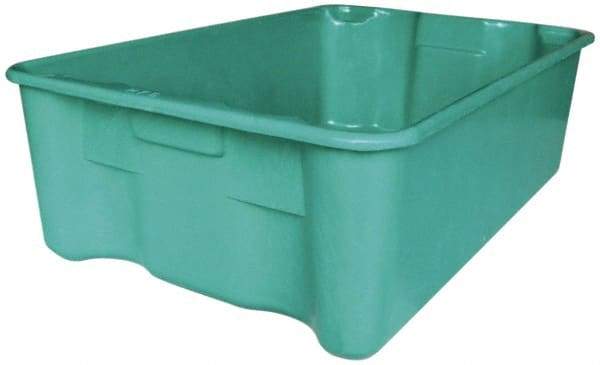 MFG Tray - 500 Lb Load Capacity Green Fiberglass Tote Container - Stacking, Nesting, 25.3" Long x 18" Wide x 10" High - Strong Tooling