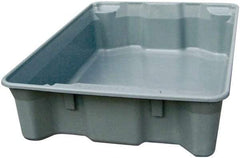 MFG Tray - 500 Lb Load Capacity Gray Fiberglass Tote Container - Stacking, Nesting, 25.3" Long x 18" Wide x 10" High - Strong Tooling