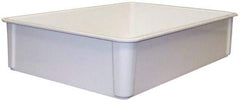 MFG Tray - 400 Lb Load Capacity White Fiberglass Tote Container - Stacking, 25.8" Long x 17.8" Wide x 6" High - Strong Tooling