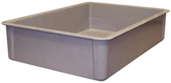 MFG Tray - 400 Lb Load Capacity Gray Fiberglass Tote Container - Stacking, 25.8" Long x 17.8" Wide x 6" High - Strong Tooling