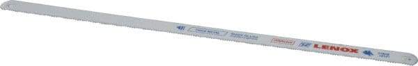 Lenox - 10" Long, 18 Teeth per Inch, Bi-Metal Hand Hacksaw Blade - Toothed Edge, 1/2" Wide x 0.025" Thick, Flexible - Strong Tooling