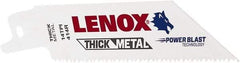 Lenox - 4" Long x 3/4" Thick, Bi-Metal Reciprocating Saw Blade - Tapered Profile, 14 TPI, Toothed Edge, Universal Shank - Strong Tooling